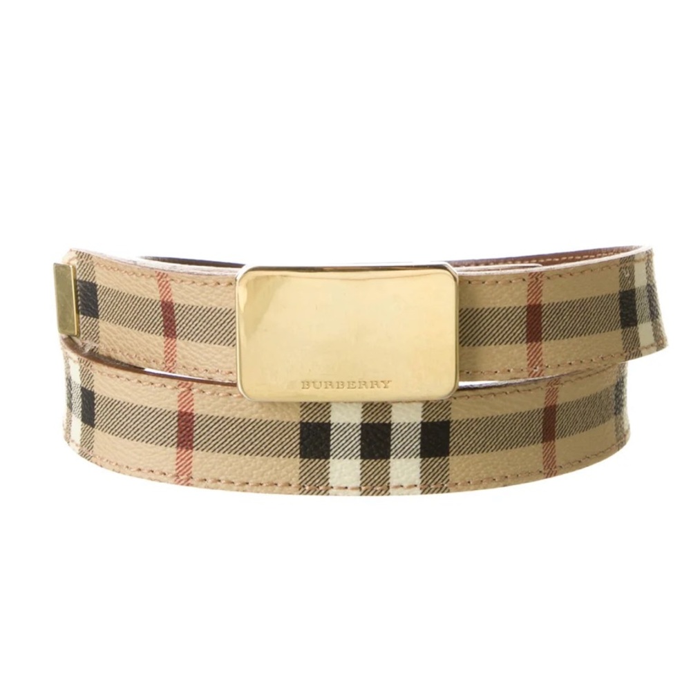 Vintage Burberry Skinny Belt Size S